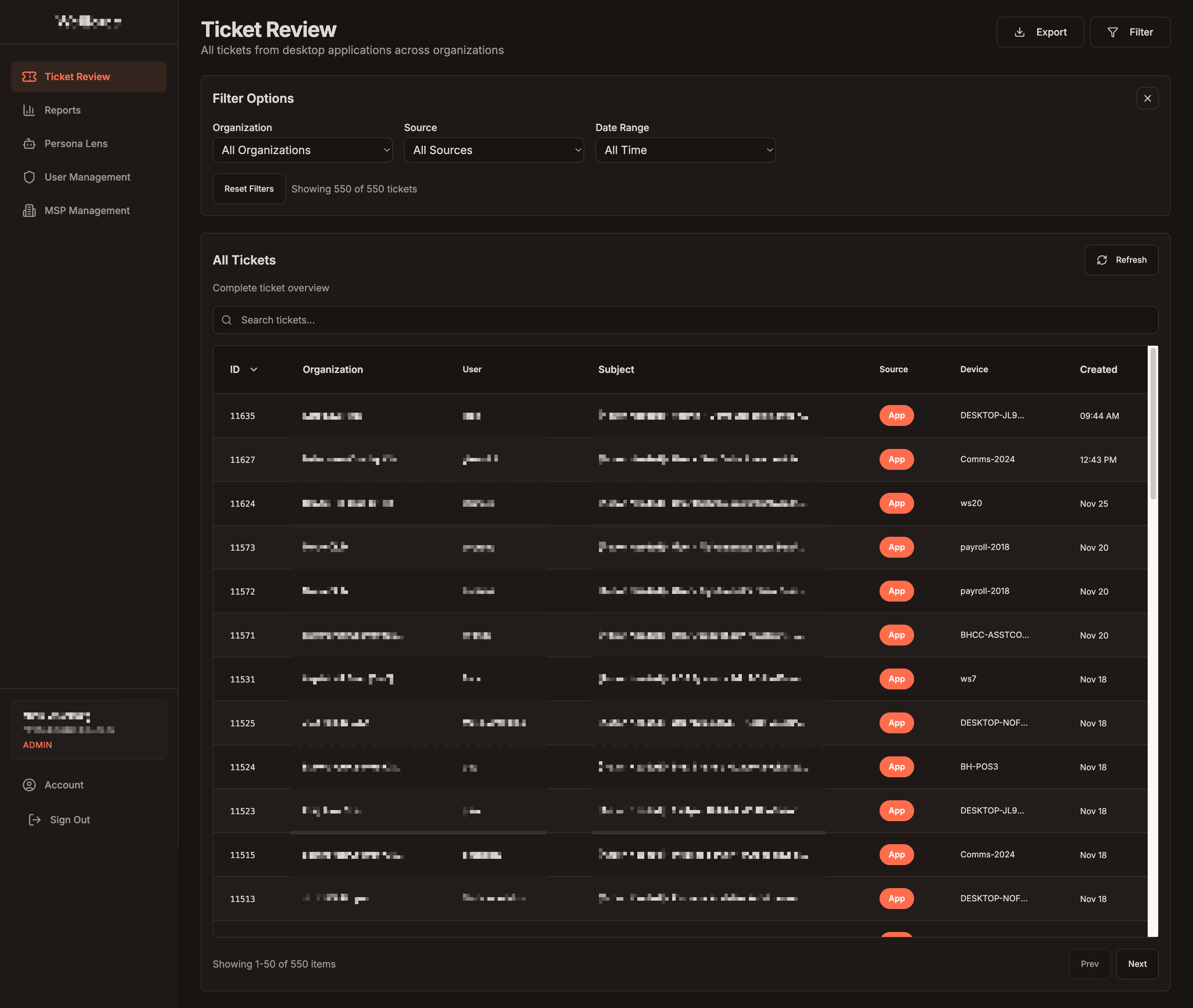 SupportForge Ticket Dashboard